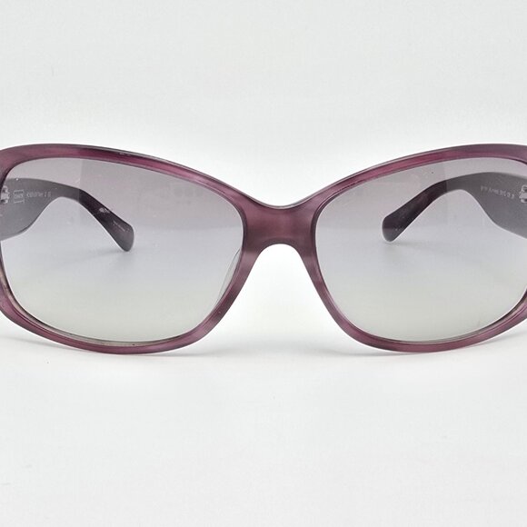 Coach HC8028 Taryn Plum Horn Frame Grey Gradient Lens Sunglasses w/ Case 59mm main image 15